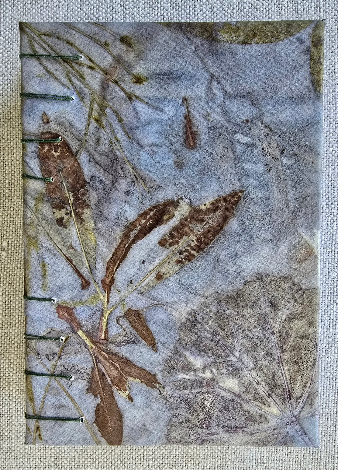A Little Piece of Nature - Handmade Eco-Printed A5 Journal