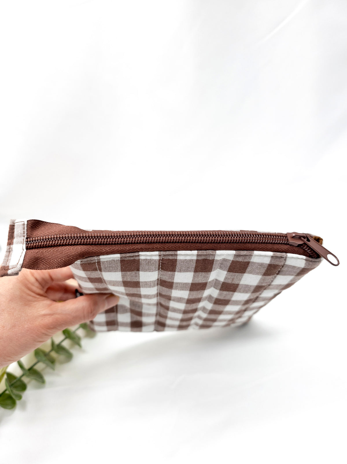 Quilted Kindle Sleeve, Padded E-reader case, Coco Gingham