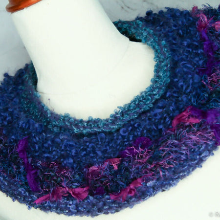 Plum Pudding Hand Knitted Cowl