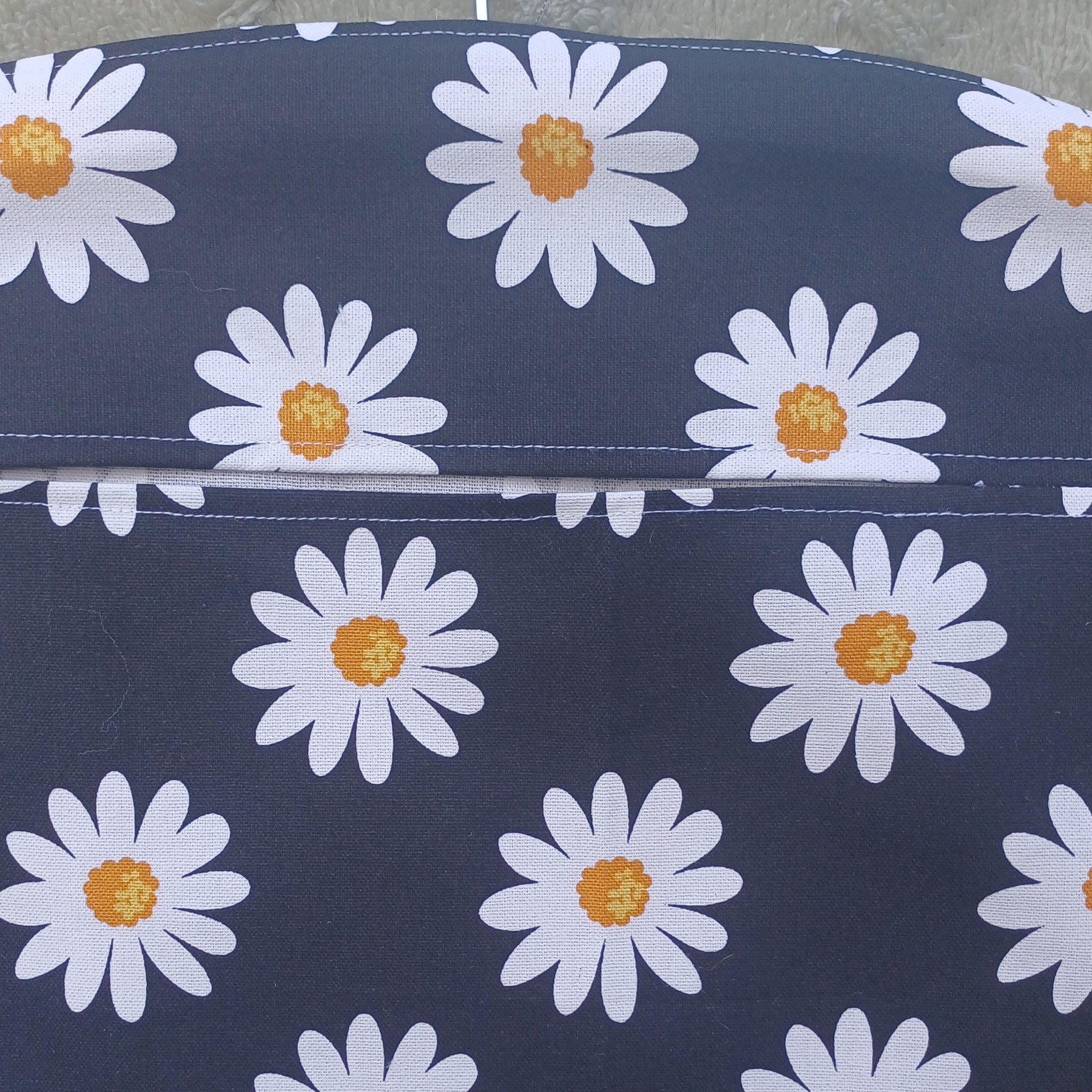 Peg Bag - Black Daisy Design