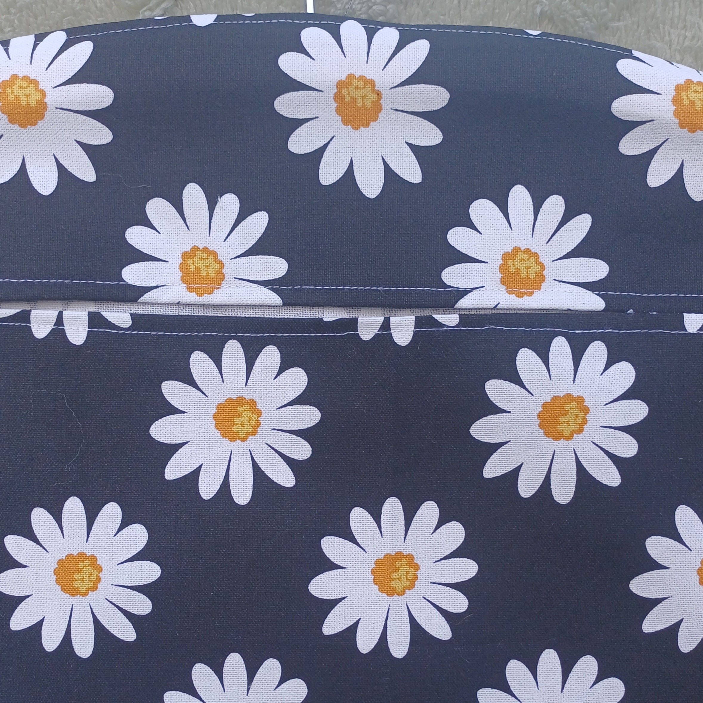 Peg Bag - Black Daisy Design