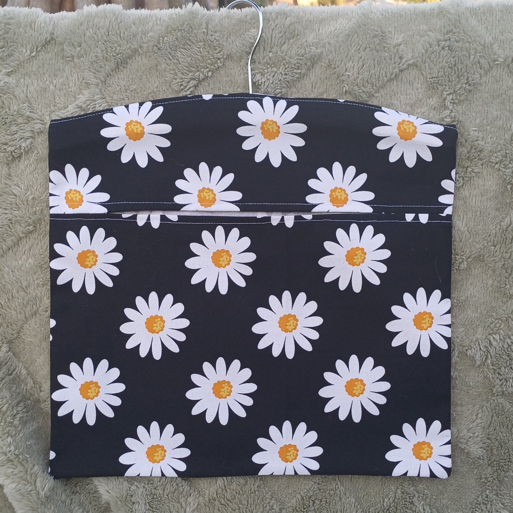 Peg Bag - Black Daisy Design