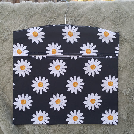 Peg Bag - Black Daisy Design
