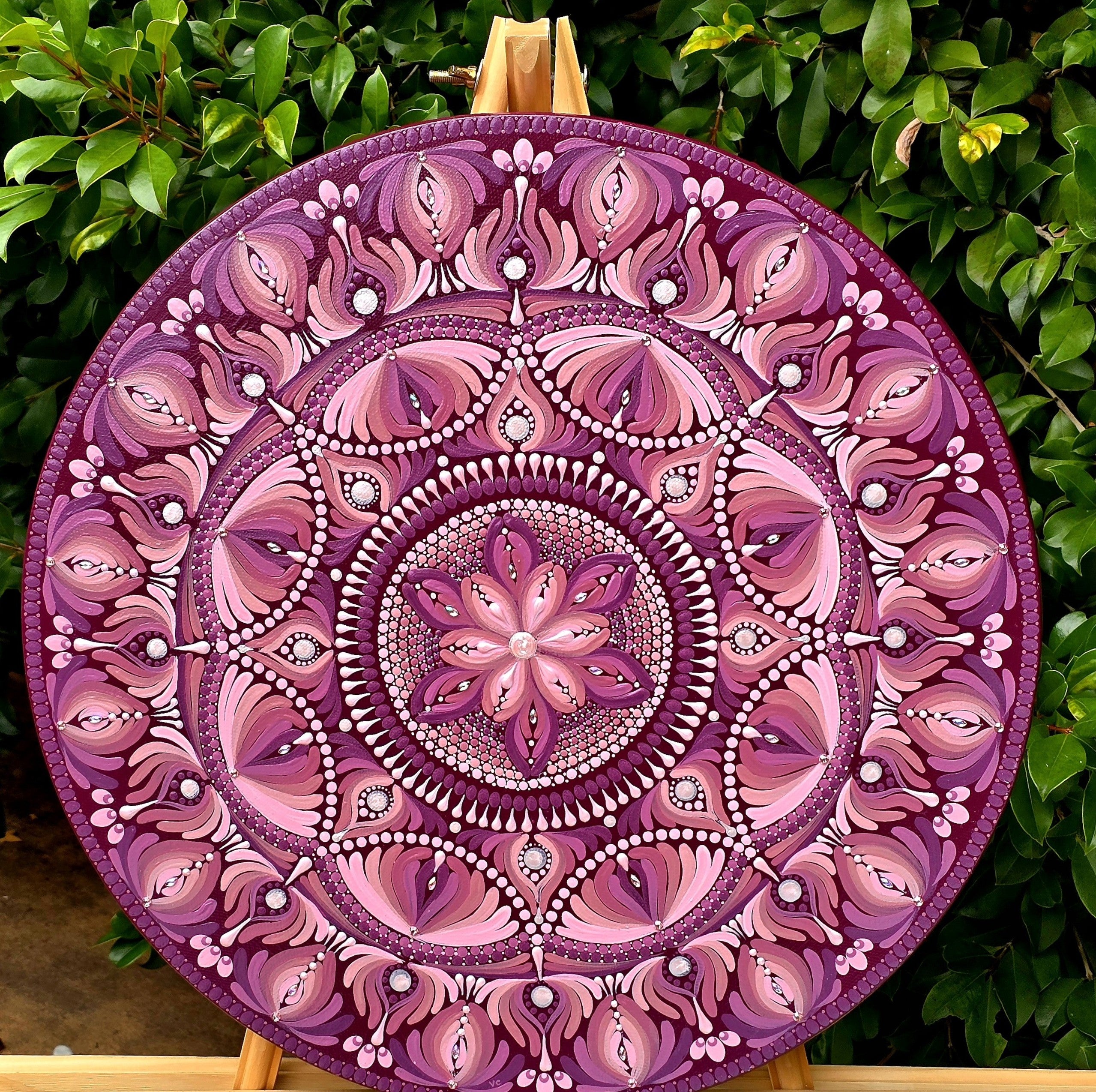 "Rosalie" - Original, one of a kind mandala painting.