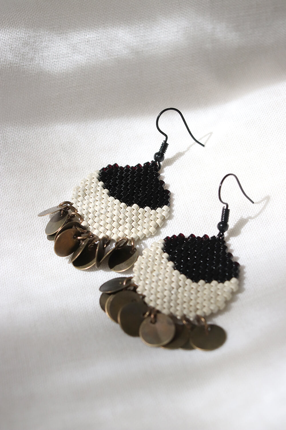 Lunar Noir Beaded Earrings