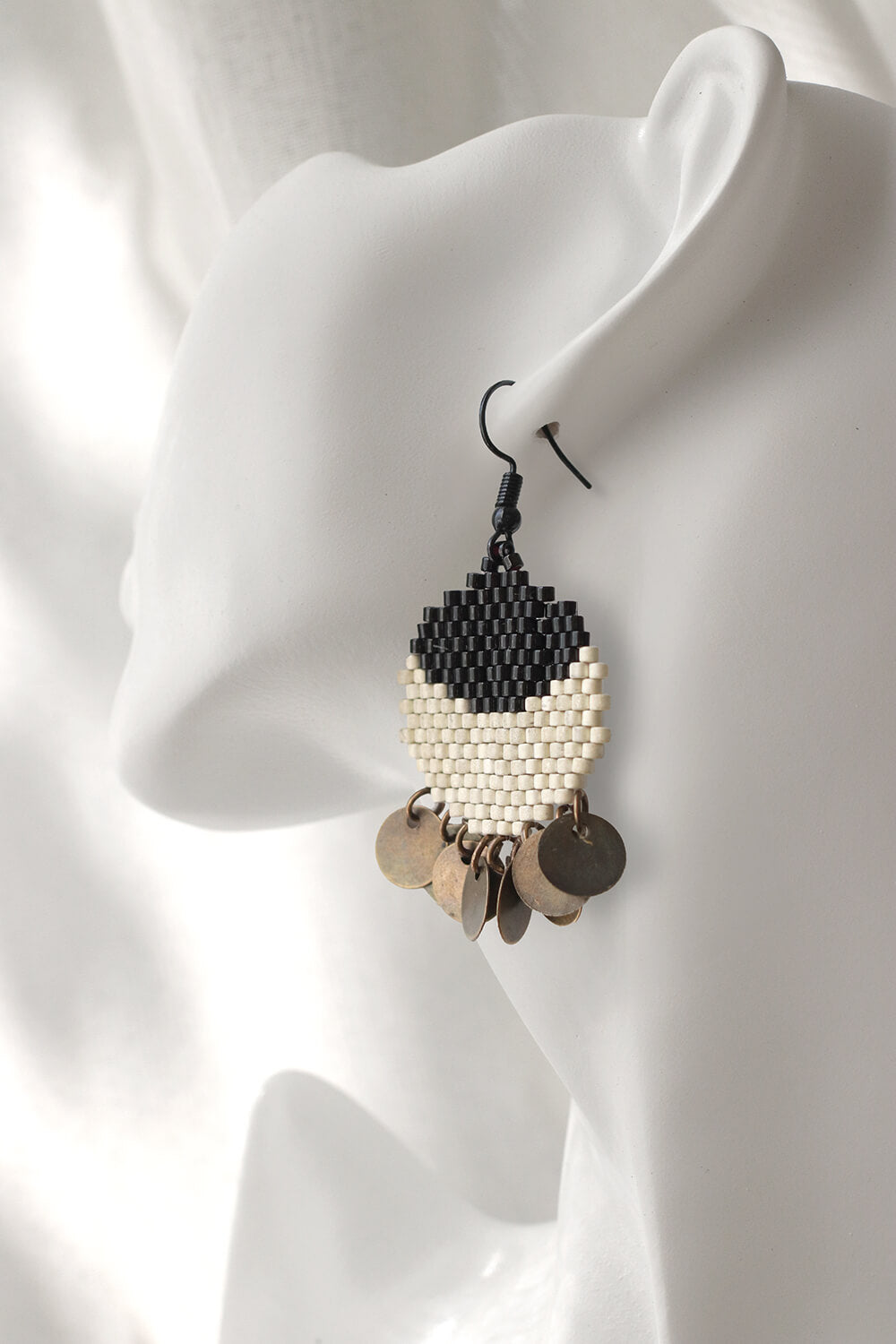 Lunar Noir Beaded Earrings