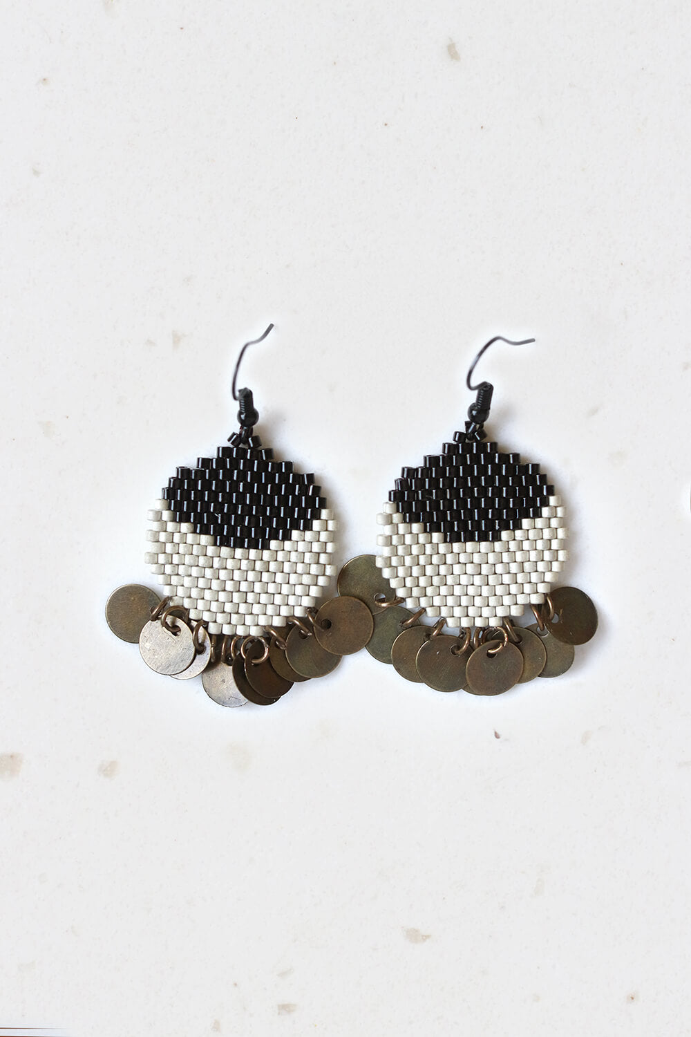 Lunar Noir Beaded Earrings