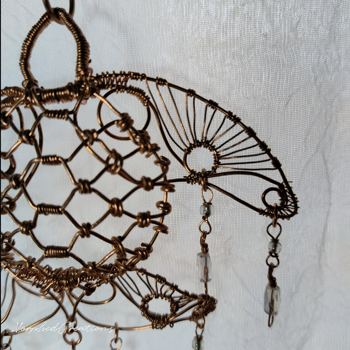 Woven Copper Wire Sea Turtle Sun Catcher