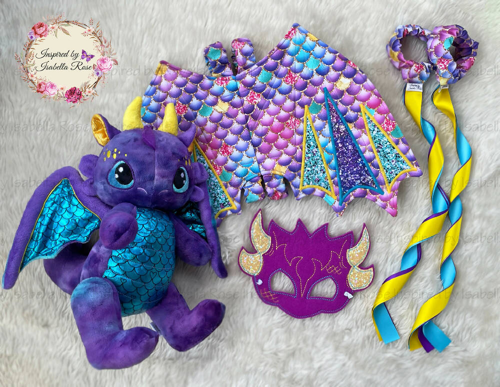 Jointed Dragon Plushie, Dragon wing set, Made to order