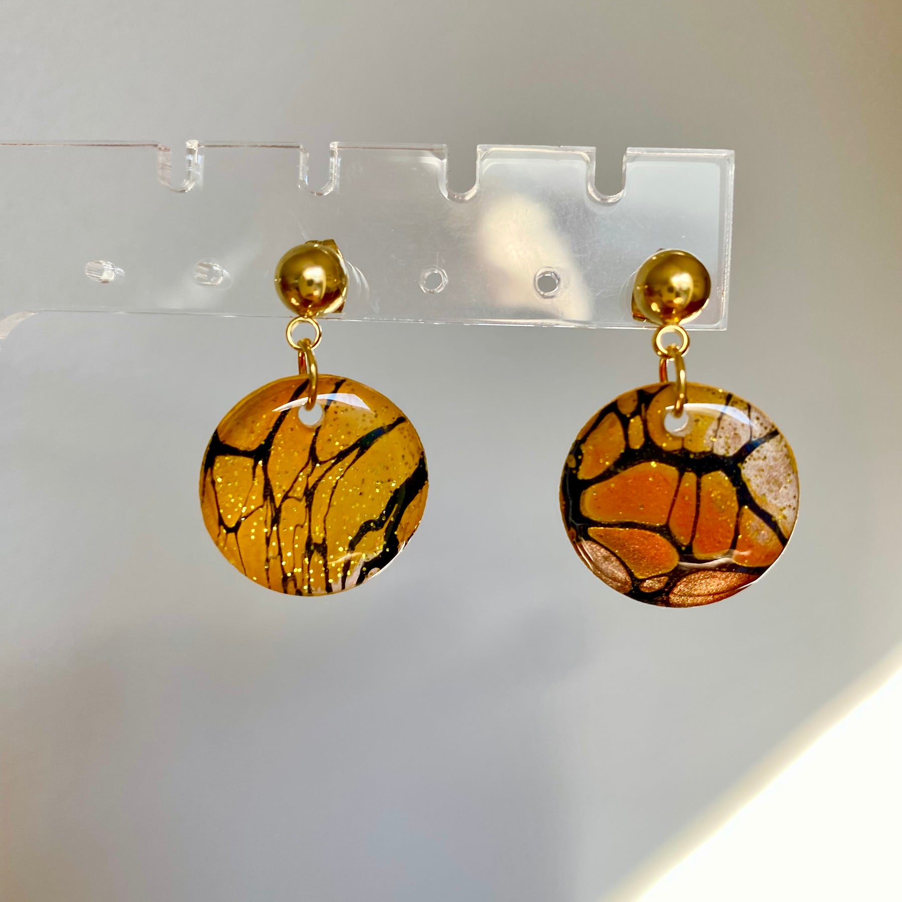 Cafe Latte Collection Gold Stud Earrings