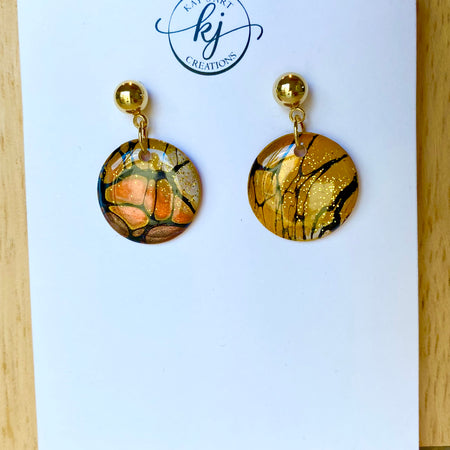 Cafe Latte Collection Gold Stud Earrings