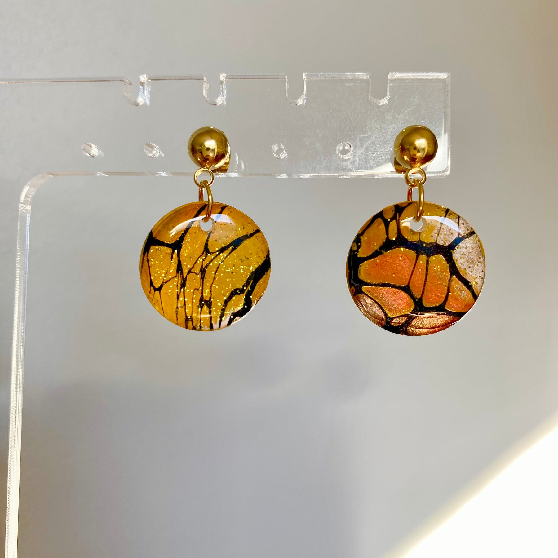 Cafe Latte Collection Gold Stud Earrings