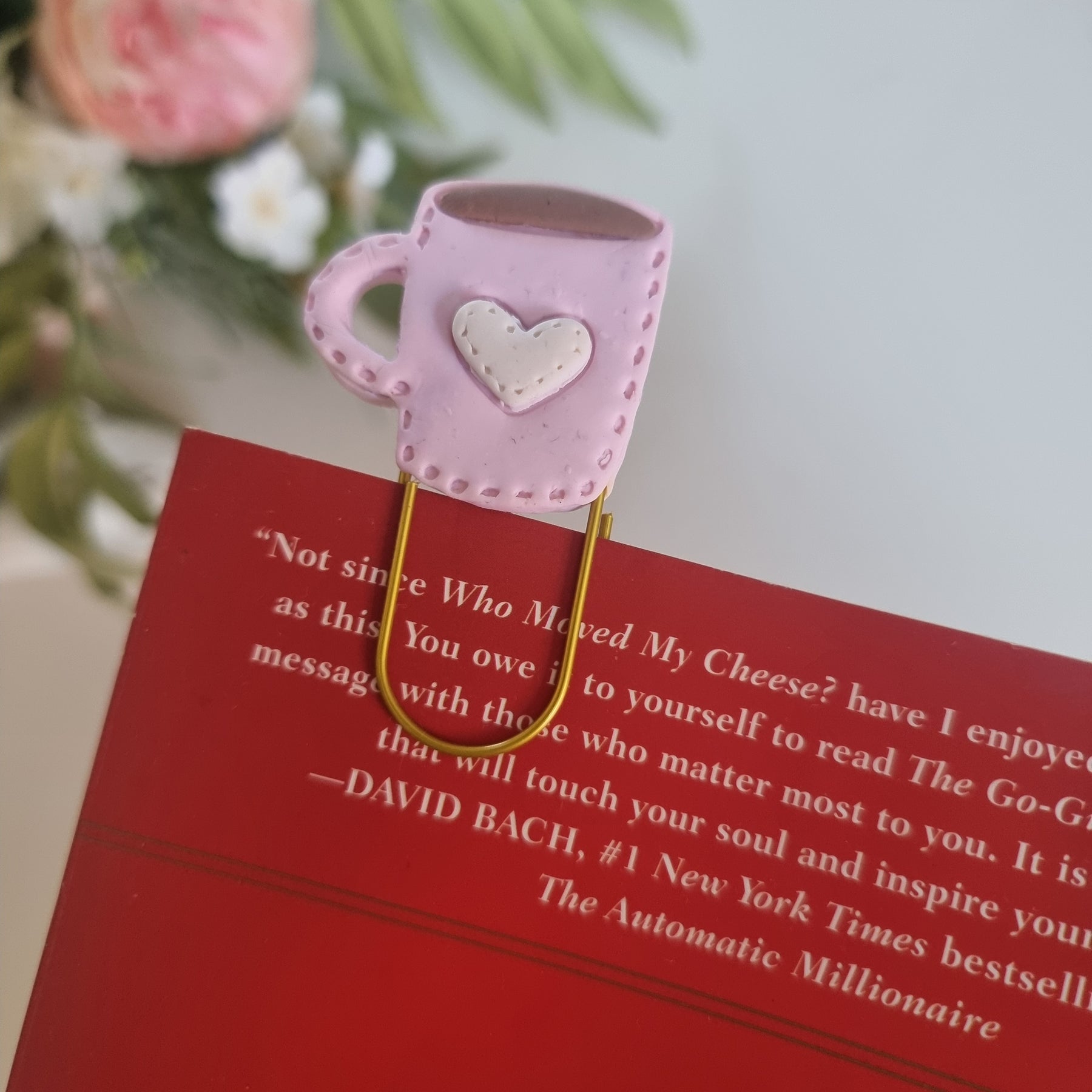 Coffee Mug Paper Clip Book Mark