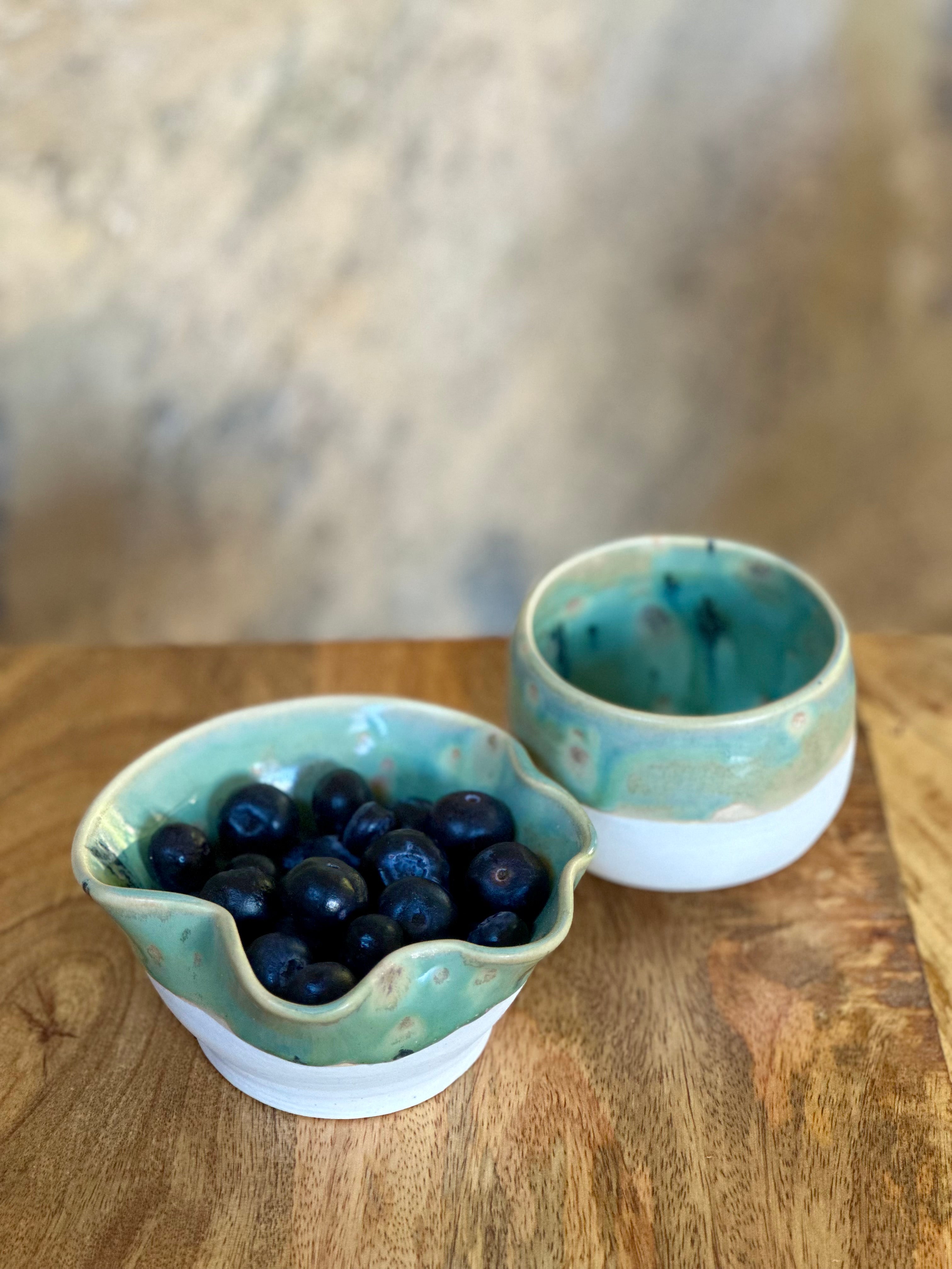 Bowl, Tumbler, Set | Porcelain | Handmade Ceramic Tableware | Wildflowers