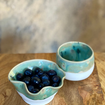 Bowl, Tumbler, Set | Porcelain | Handmade Ceramic Tableware | Wildflowers