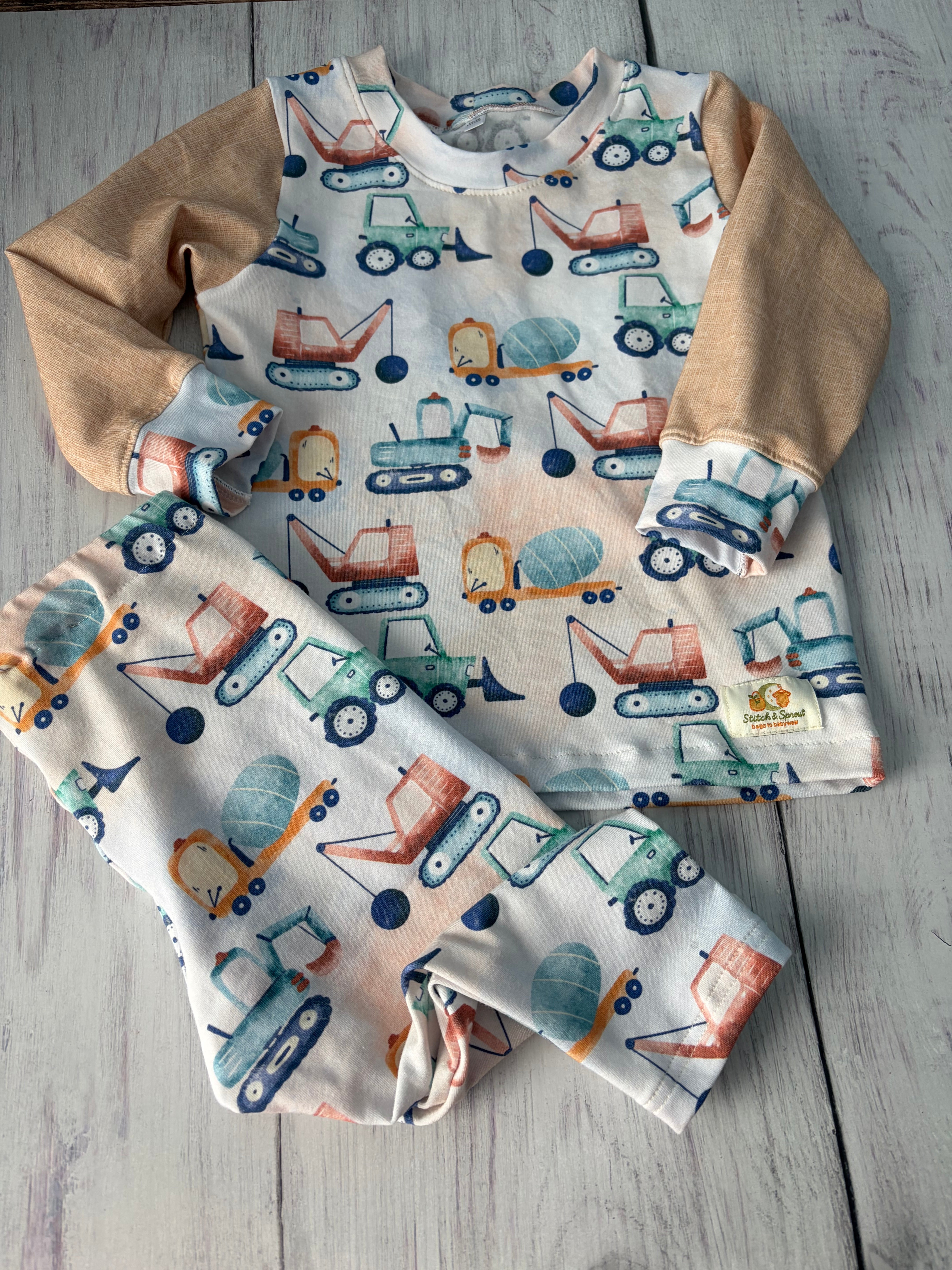 Excavator Adventures Pyjamas Size 12-18 months
