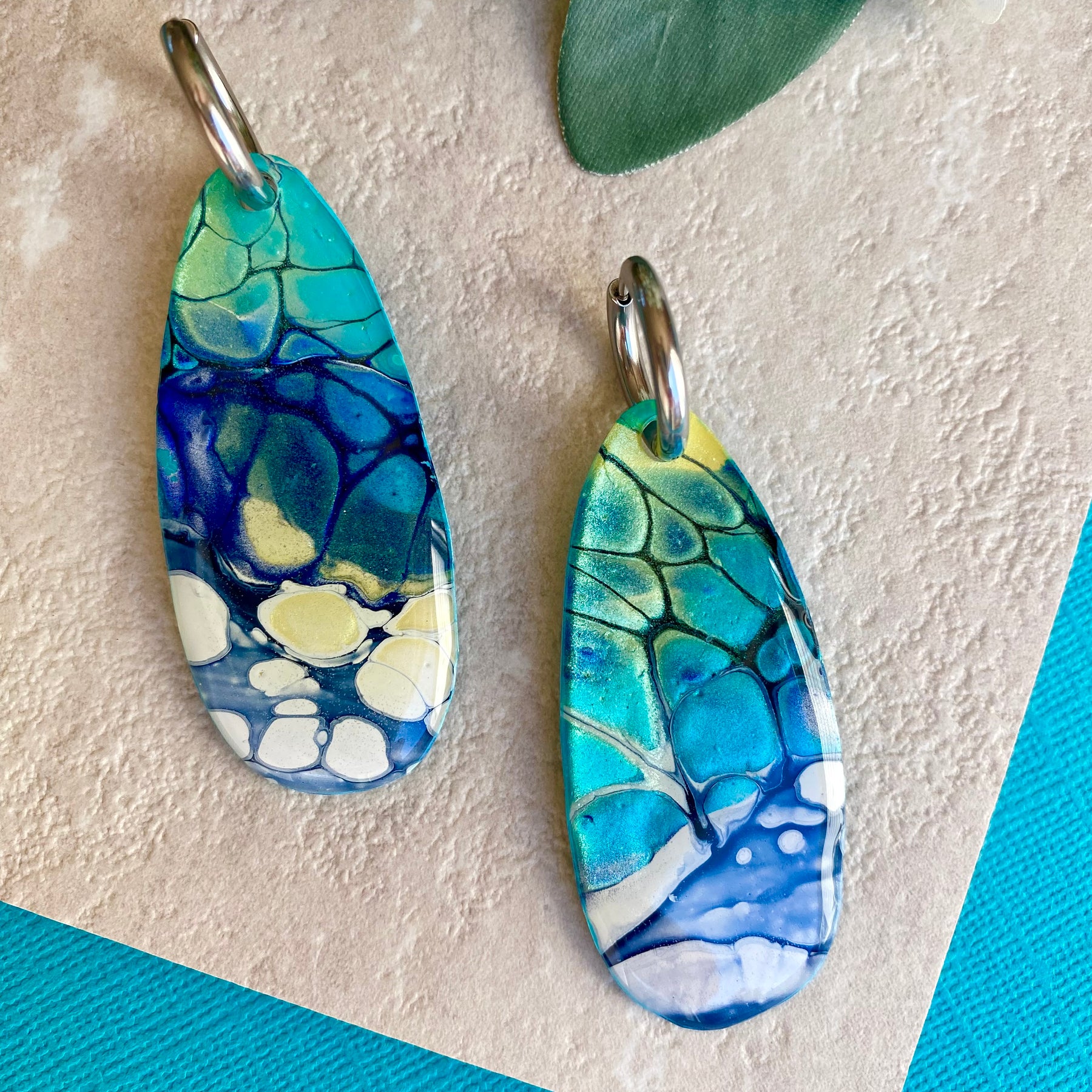 Artisan Turquoise Dangle Earrings