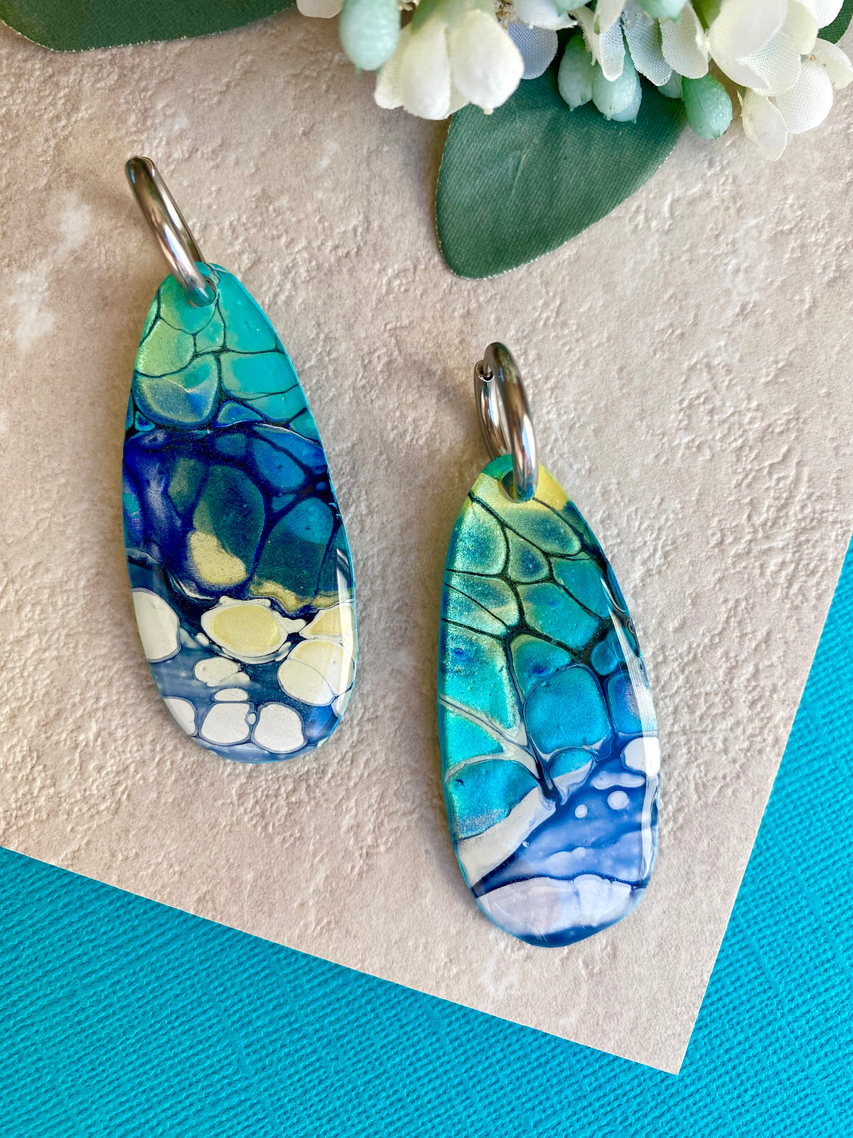 Artisan Turquoise Dangle Earrings