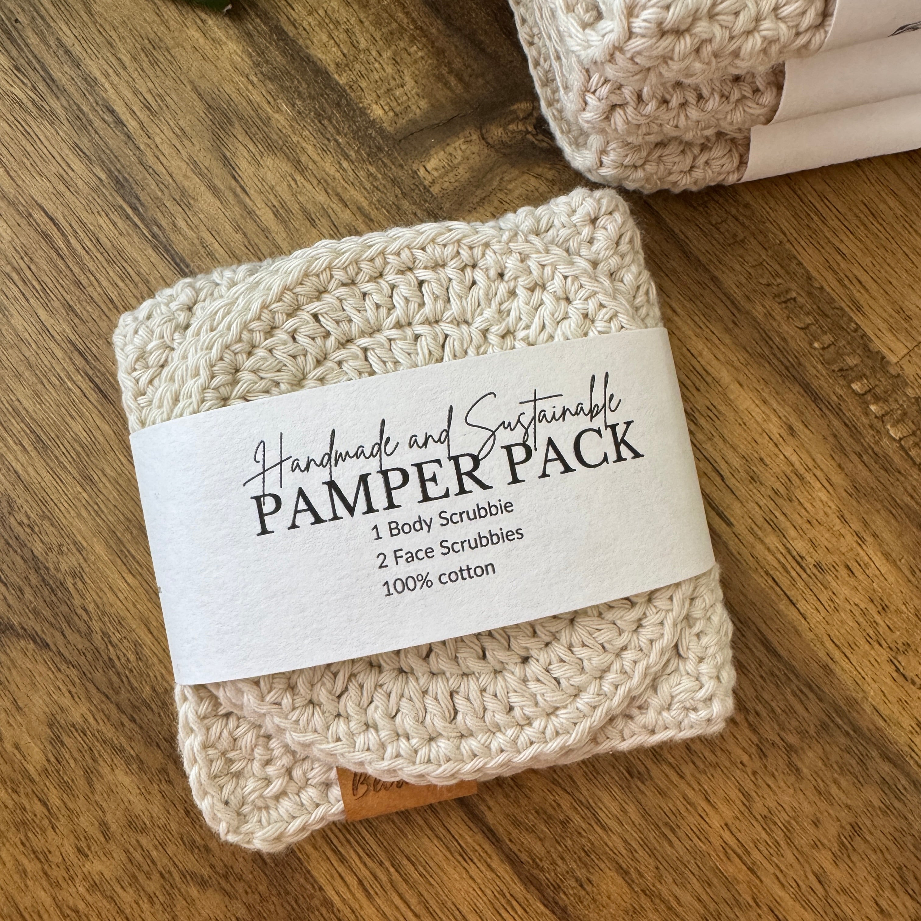 Handmade Pamper Pack | Eco-friendly Body & Face scrubbie set | Natural