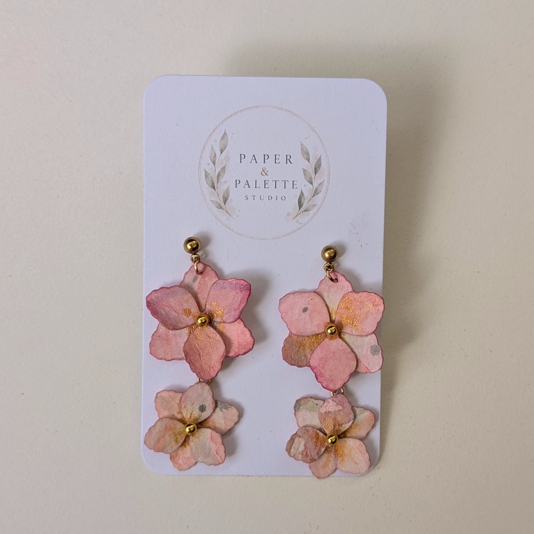 Gladiolus Flower Earrings | Handmade Paper Floral Dangle Earrings | Lightweight Botanical Jewellery