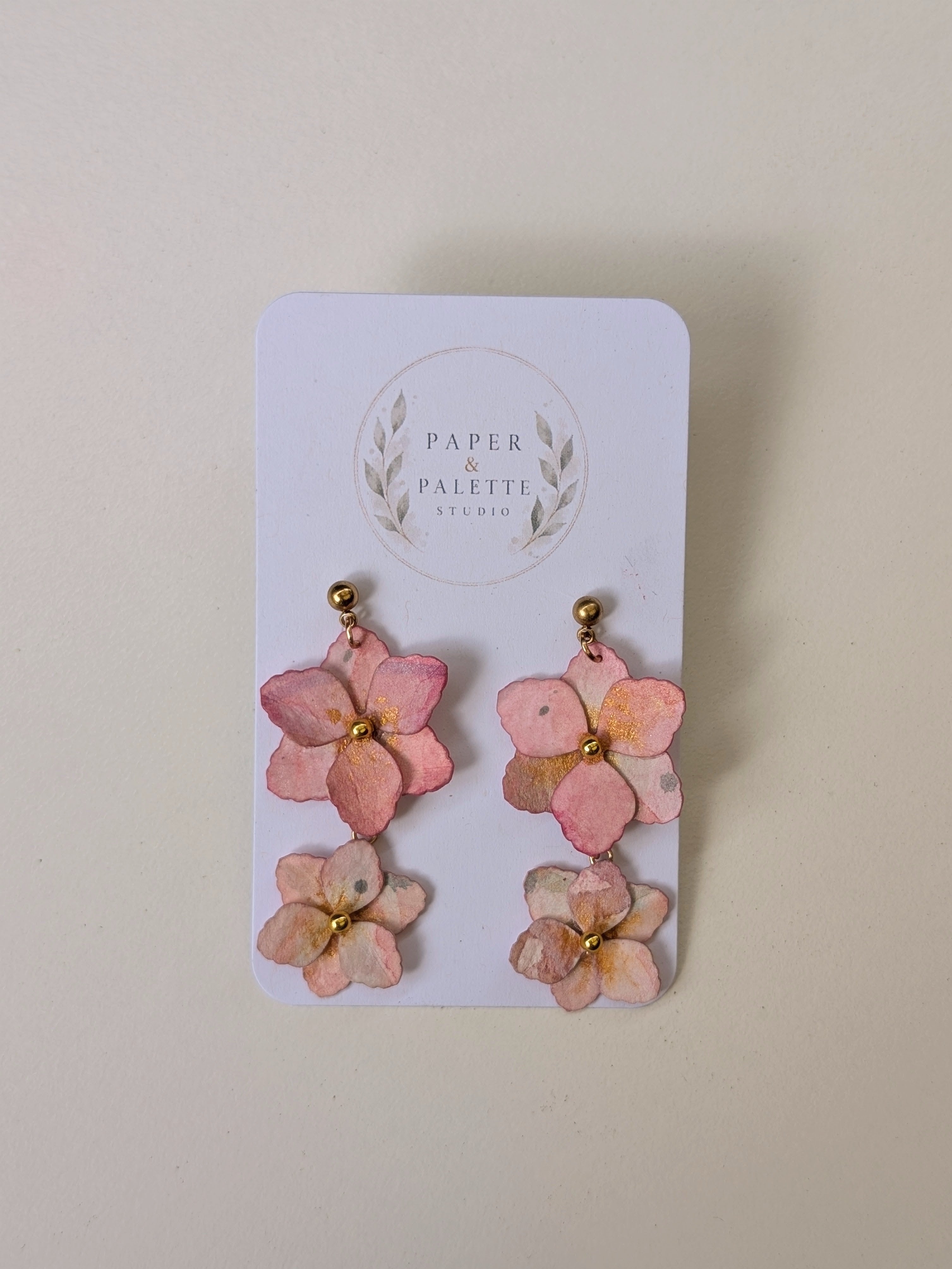 Gladiolus Flower Earrings | Handmade Paper Floral Dangle Earrings | Lightweight Botanical Jewellery