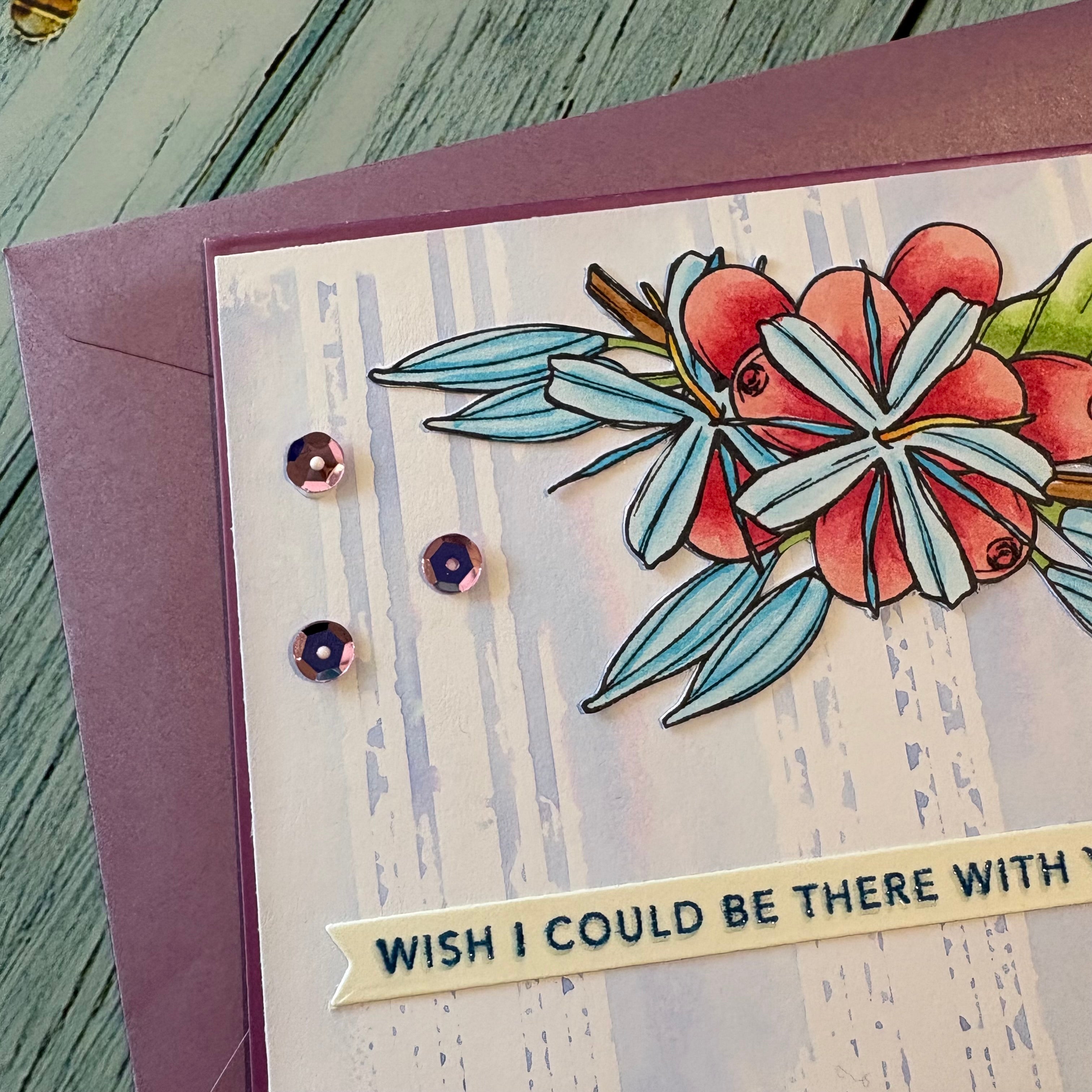 Handmade Greeting card with Berries