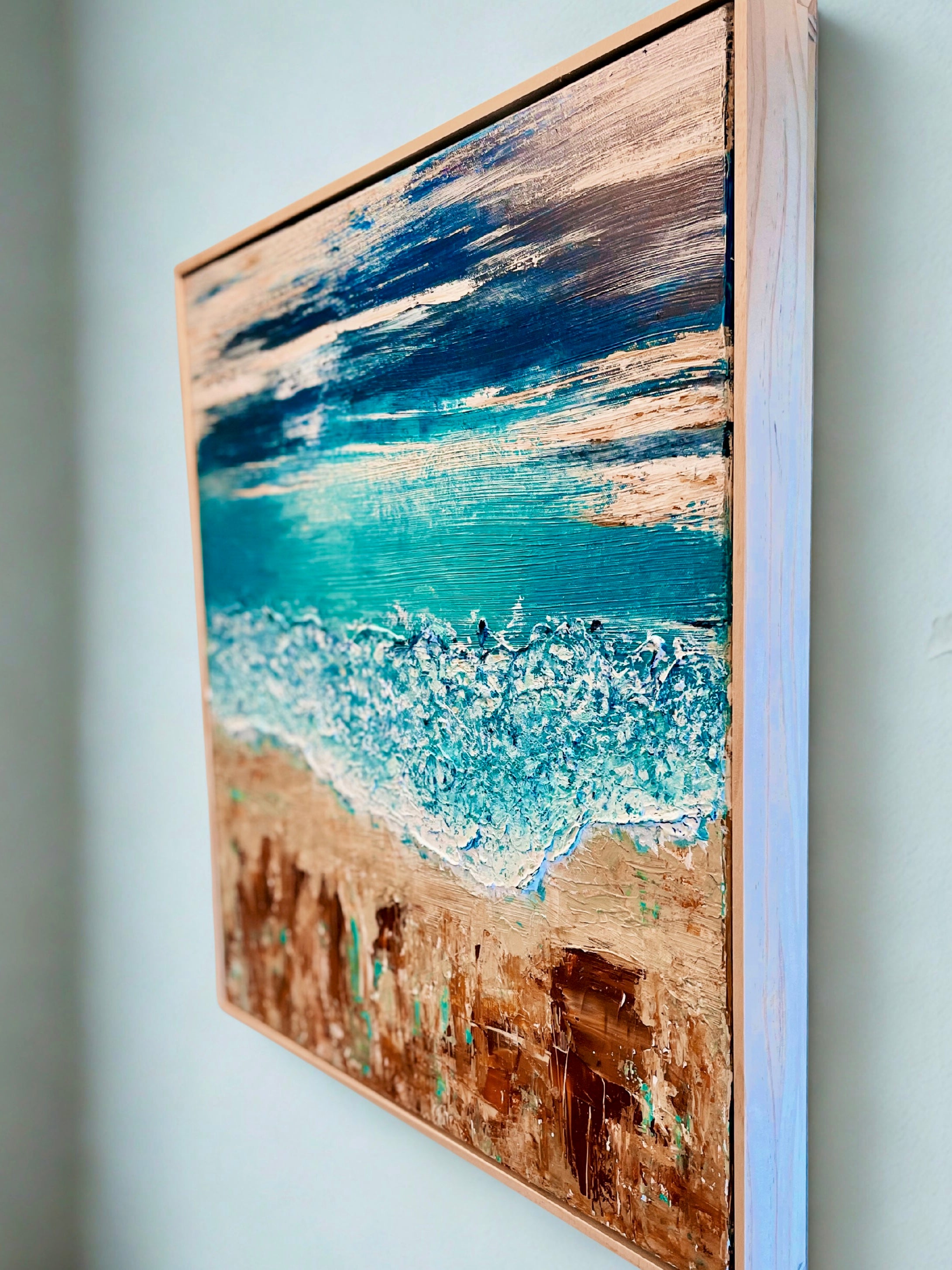 One Summer - Floating Framed stretch canvas - Textured Acrylic