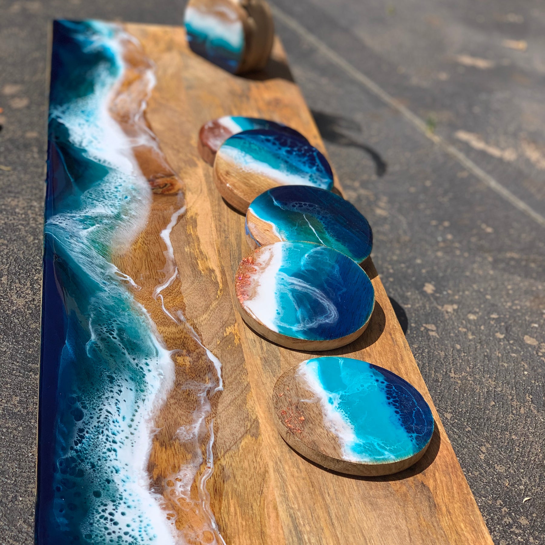 Serving board | grazing board | ocean | charcuterie board | home decor | Made to Order 3-4 Weeks