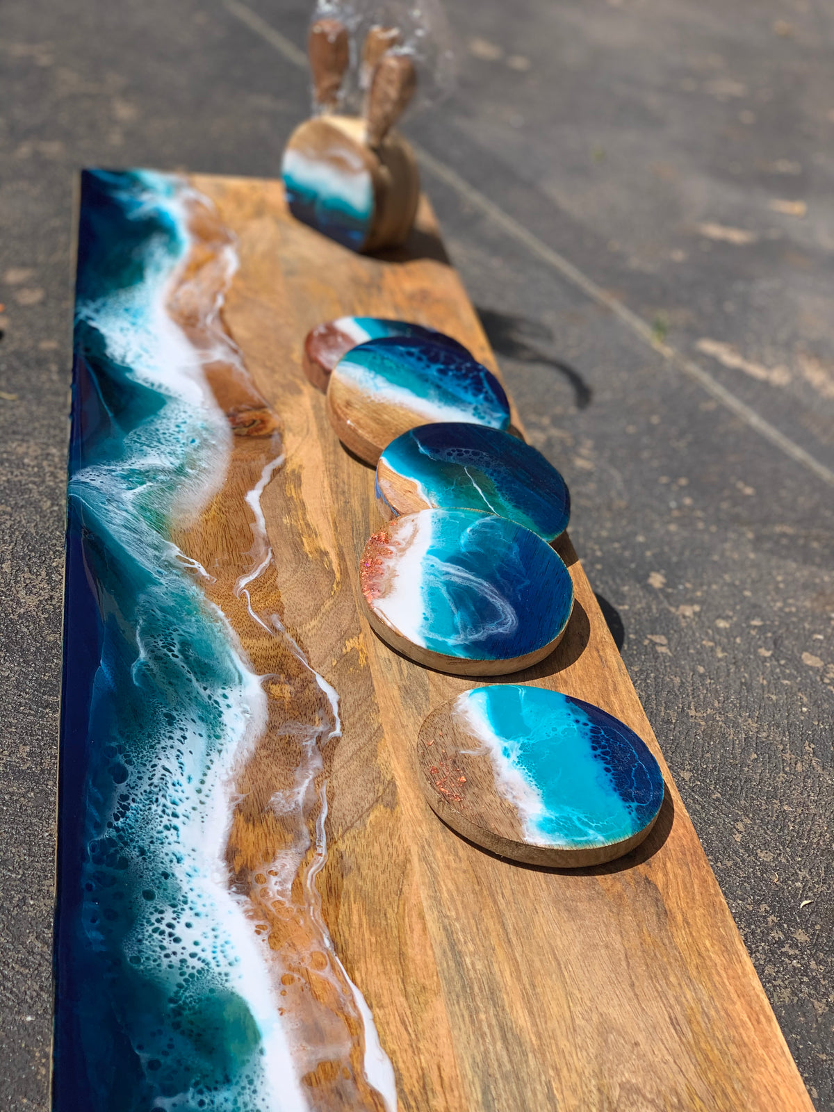 Serving board | grazing board | ocean | charcuterie board | home decor | Made to Order 3-4 Weeks