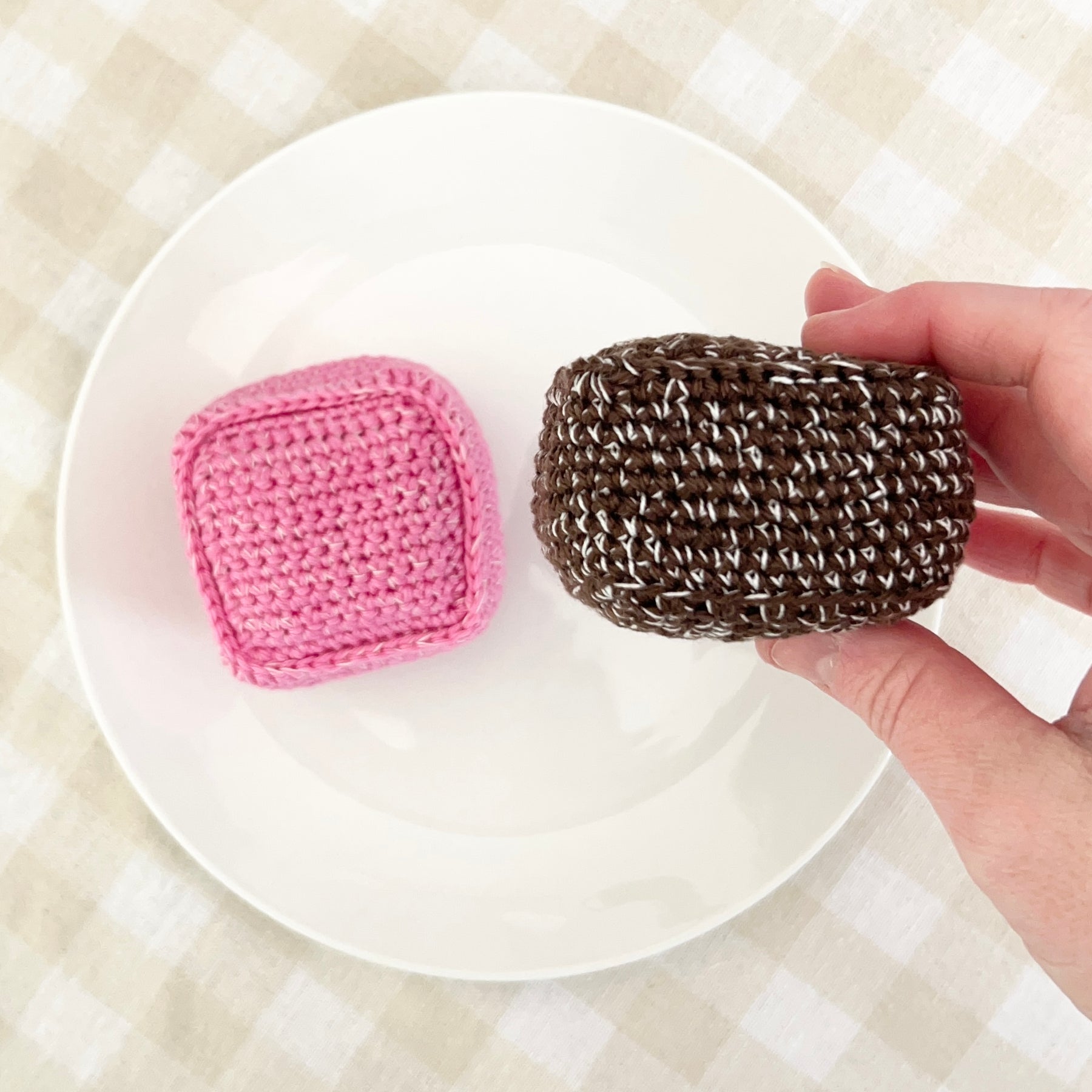 Lamington| Cookie | Vanilla slice | Caramel slice | Jelly slice | Crochet Pretend Play Food | Made to Order