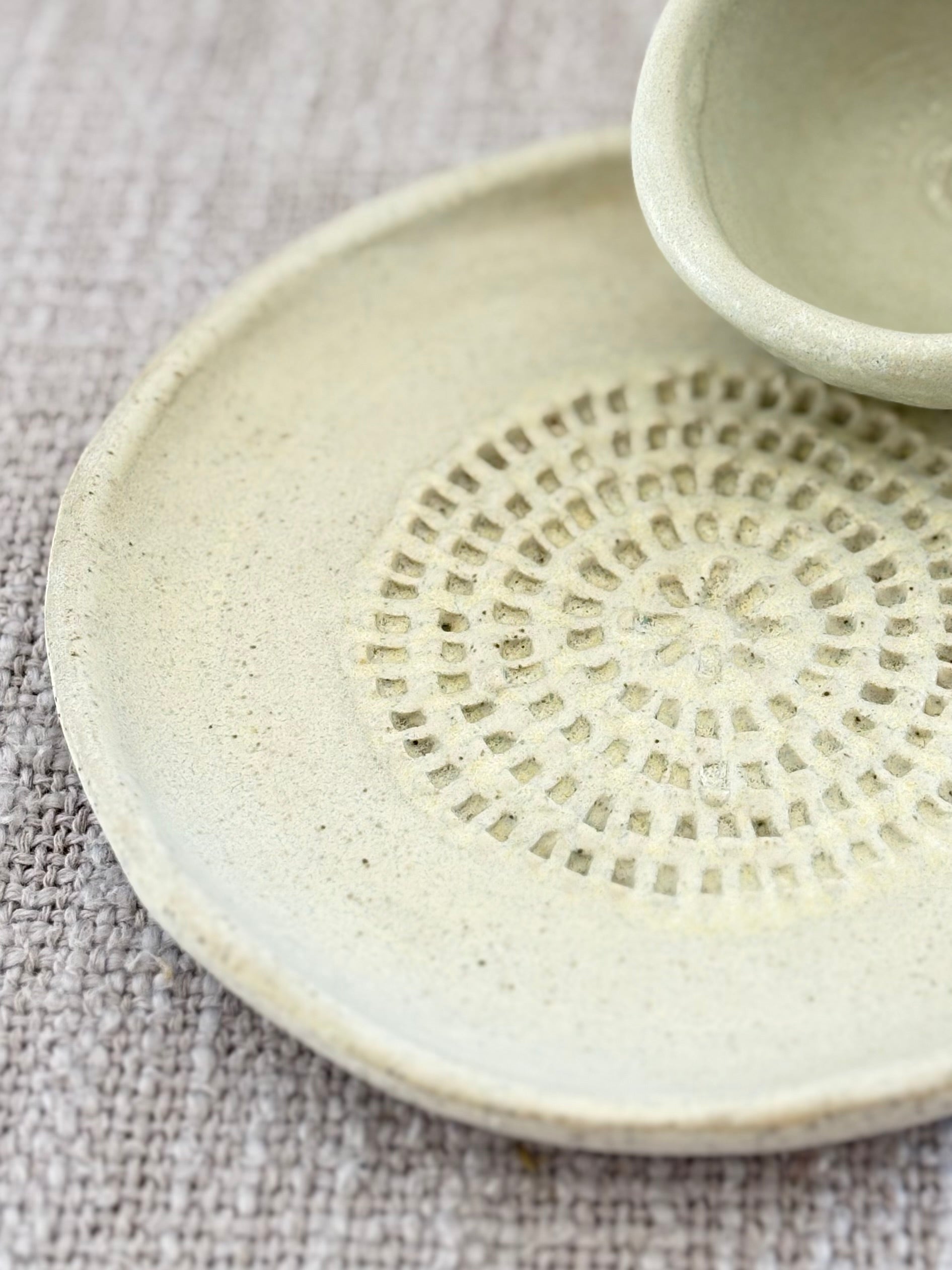 Garlic Shredder & Condiment Bowl ~ Shell