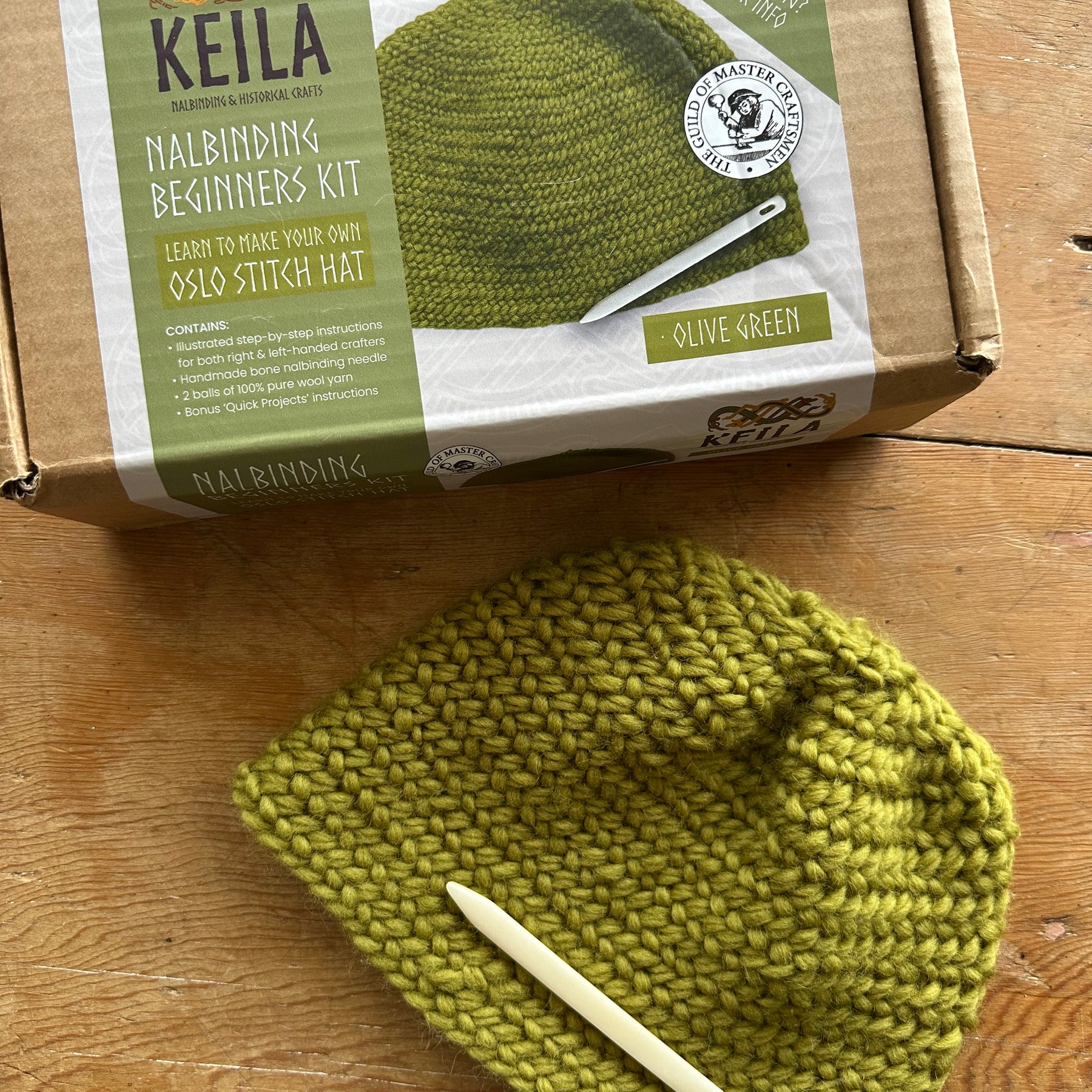 Pure Wool Nalbinding Viking Beanie
