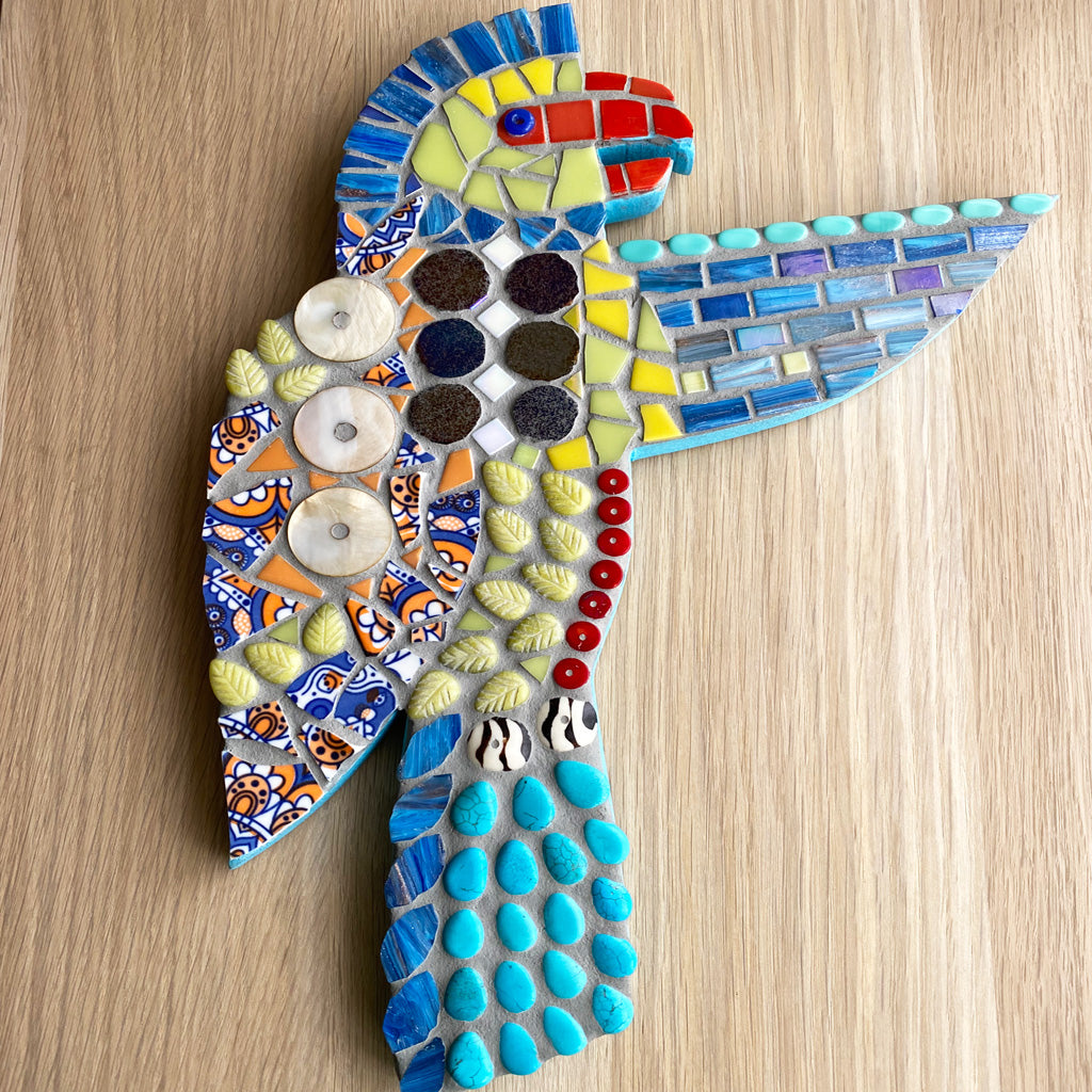 Mosaic Cheerful Parrot