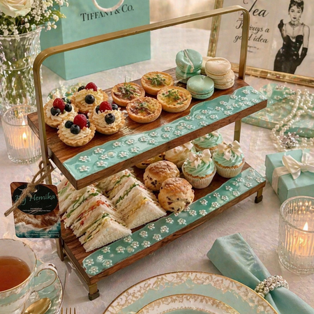 Tiffany’s breakfast | breakfast platter | 2 tier serving board | charcuterie board