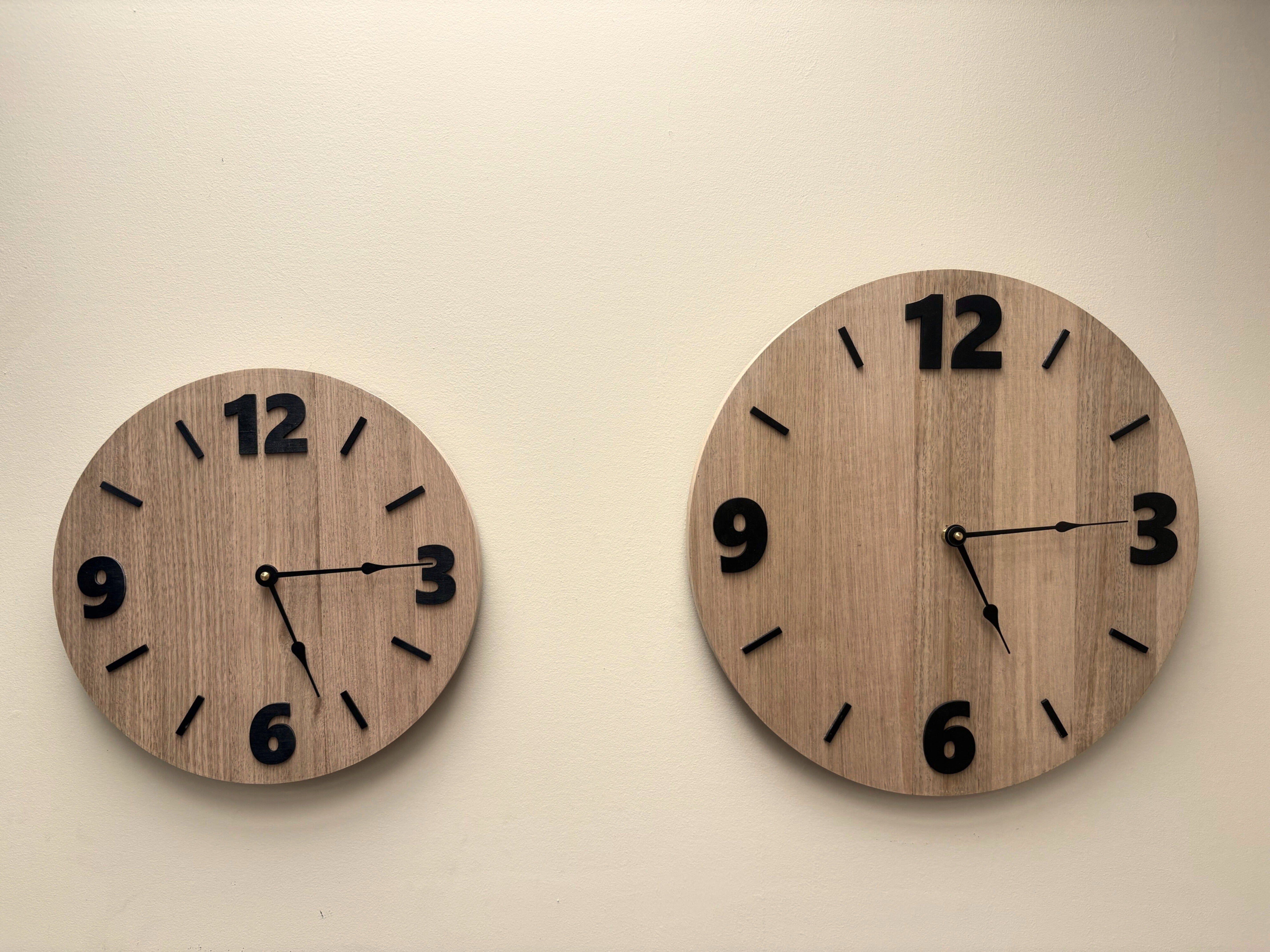 Foundation – Handmade Tasmanian Oak Wall Clock | Bold Black Numerals, Silent Movement | 30cm or 40cm