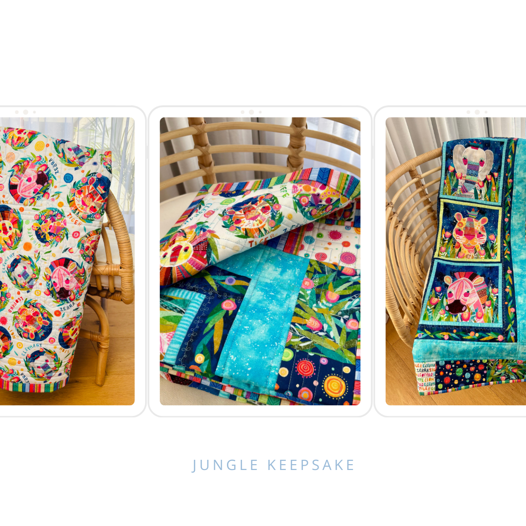 Sustainable Baby Blanket, Jungle throw, quilt, blanket Keepsake Gift