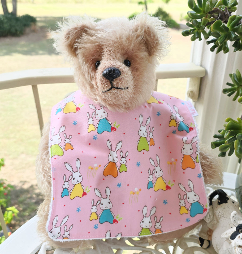 Baby Bunny Pink Bib Newborn Shower Gift