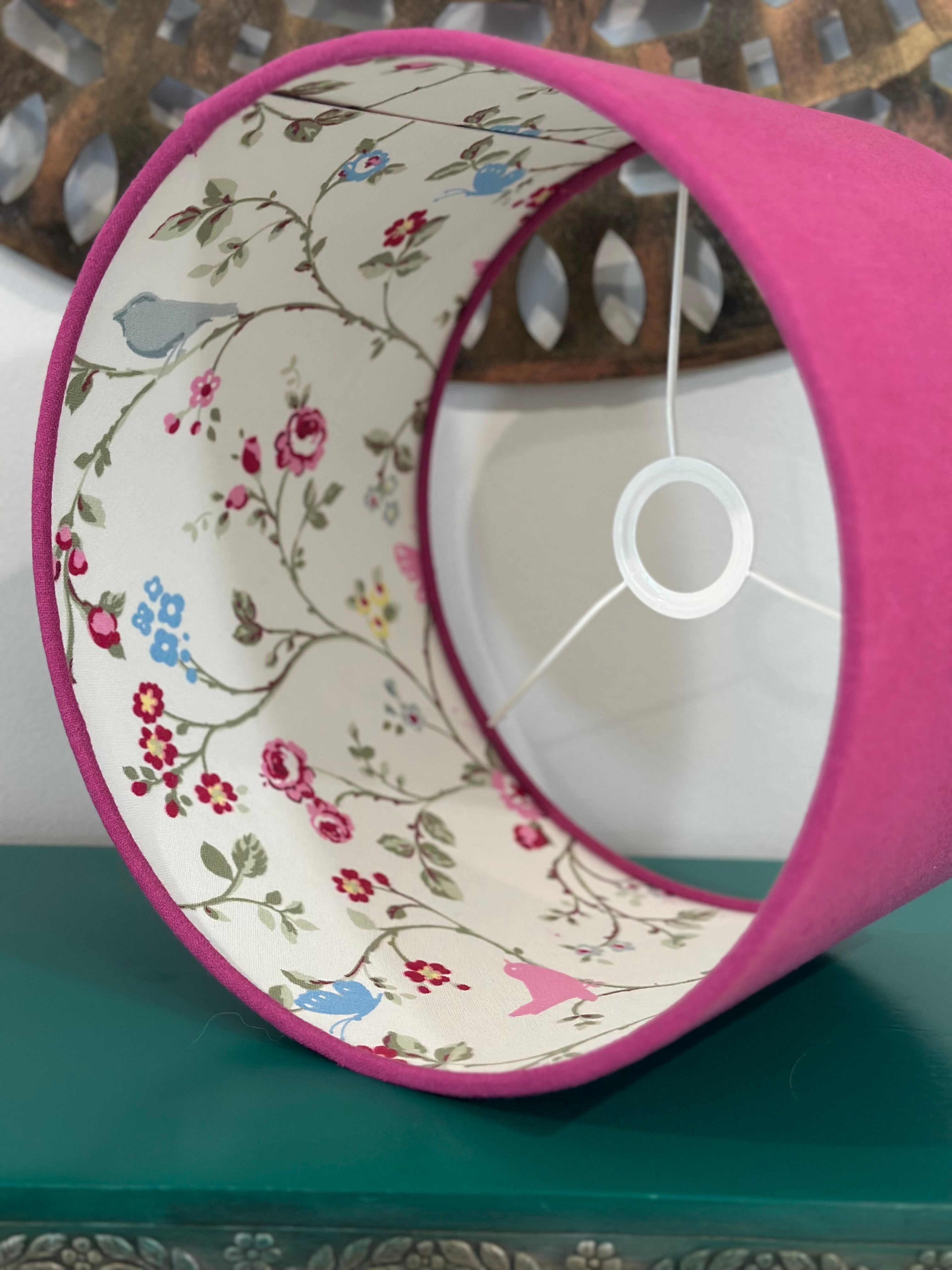 Birds Trail double side drum lampshade