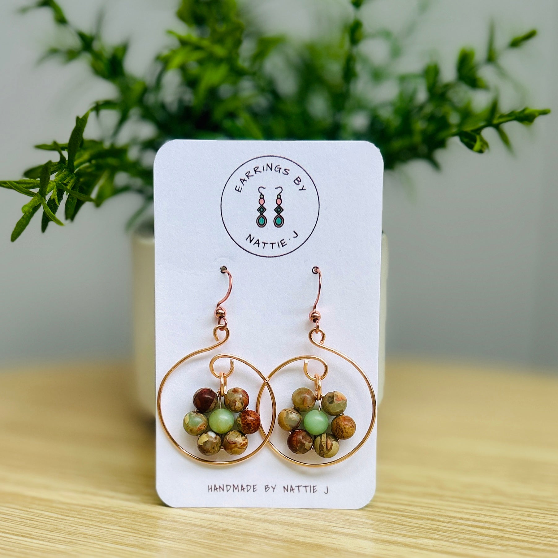 'Boho Baby' Hoops with hanging flowers boho dangle