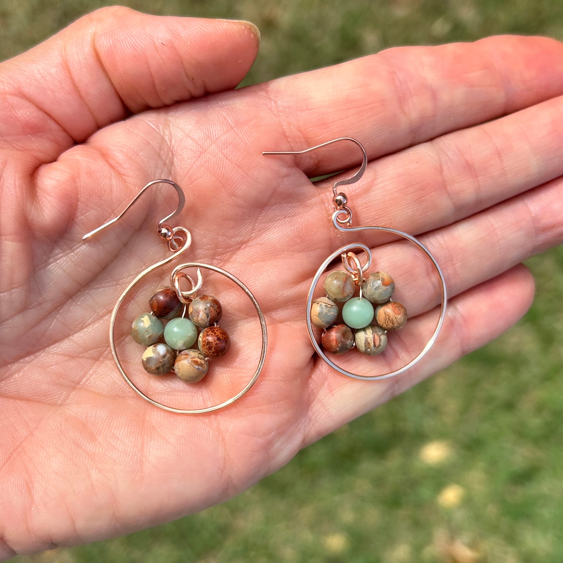 'Boho Baby' Hoops with hanging flowers boho dangle