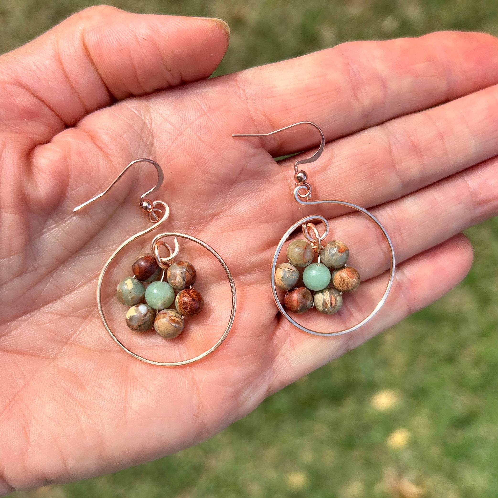 'Boho Baby' Hoops with hanging flowers boho dangle