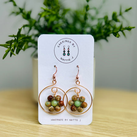 'Boho Baby' Hoops with hanging flowers boho dangle