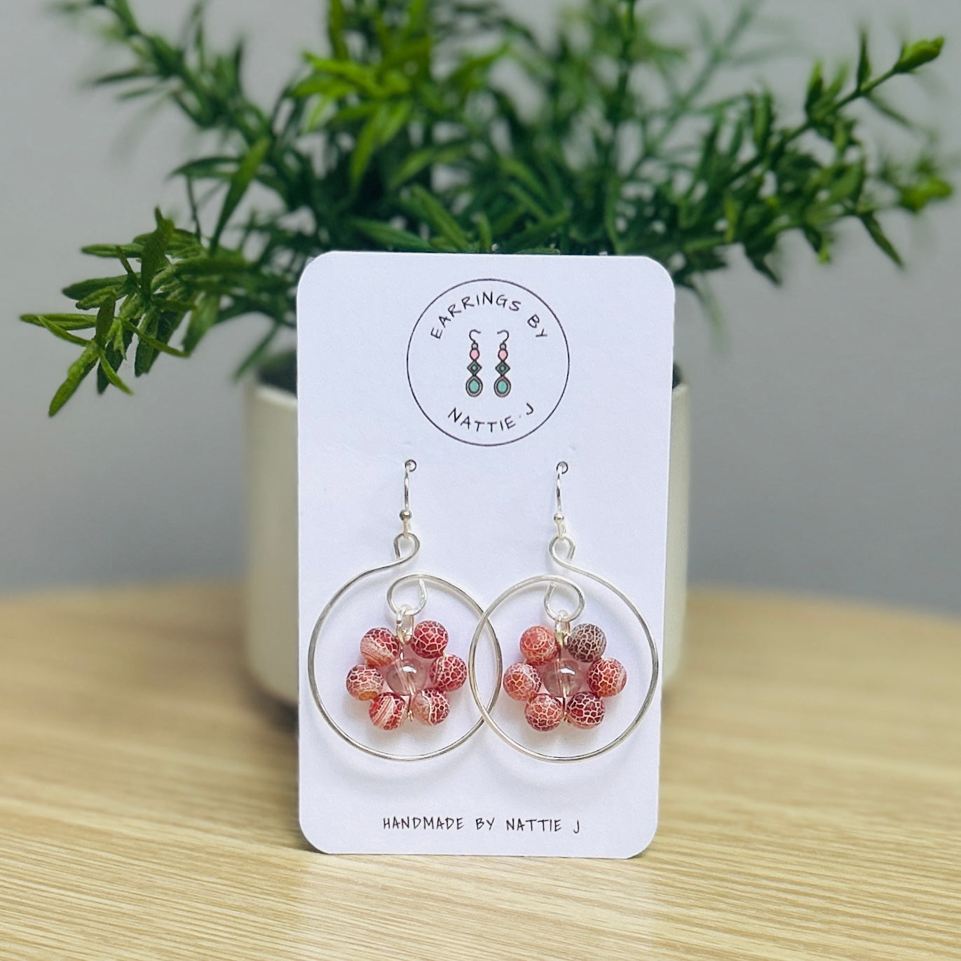 'Boho Baby' Hoops with hanging flowers boho dangle