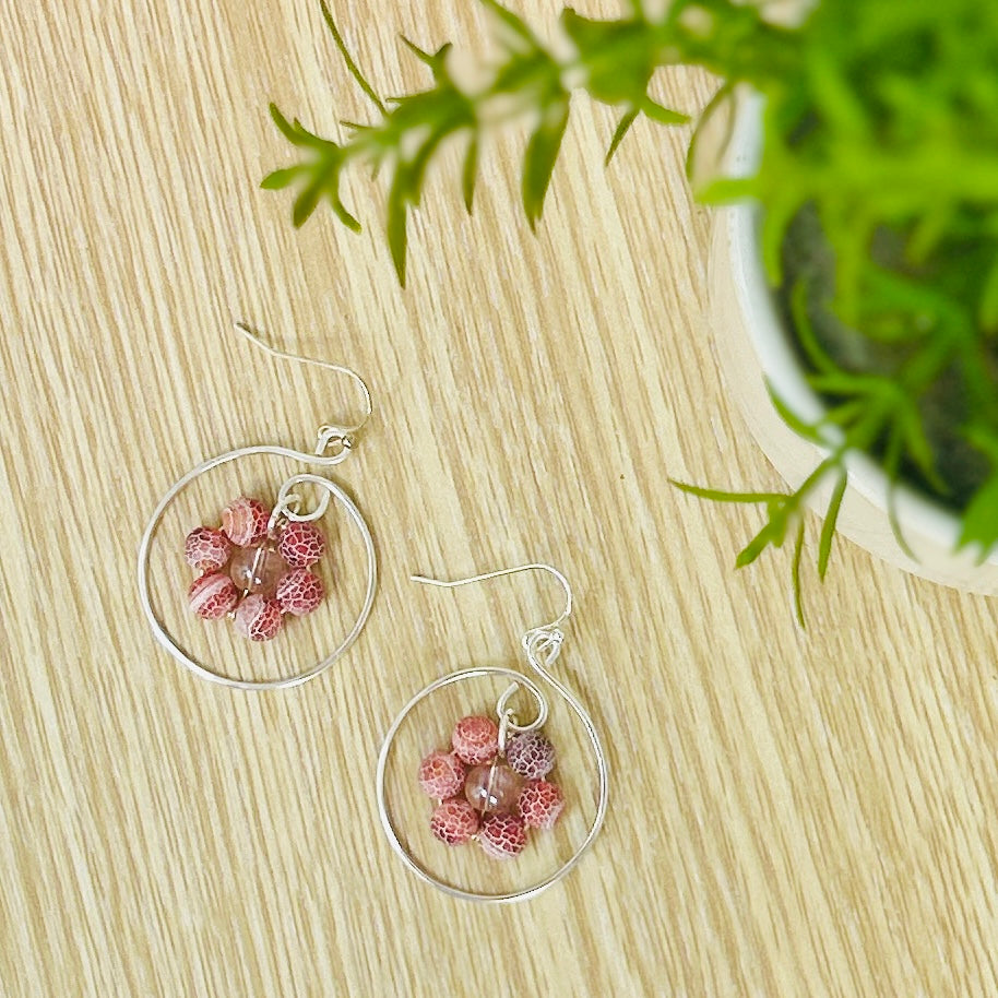 'Boho Baby' Hoops with hanging flowers boho dangle