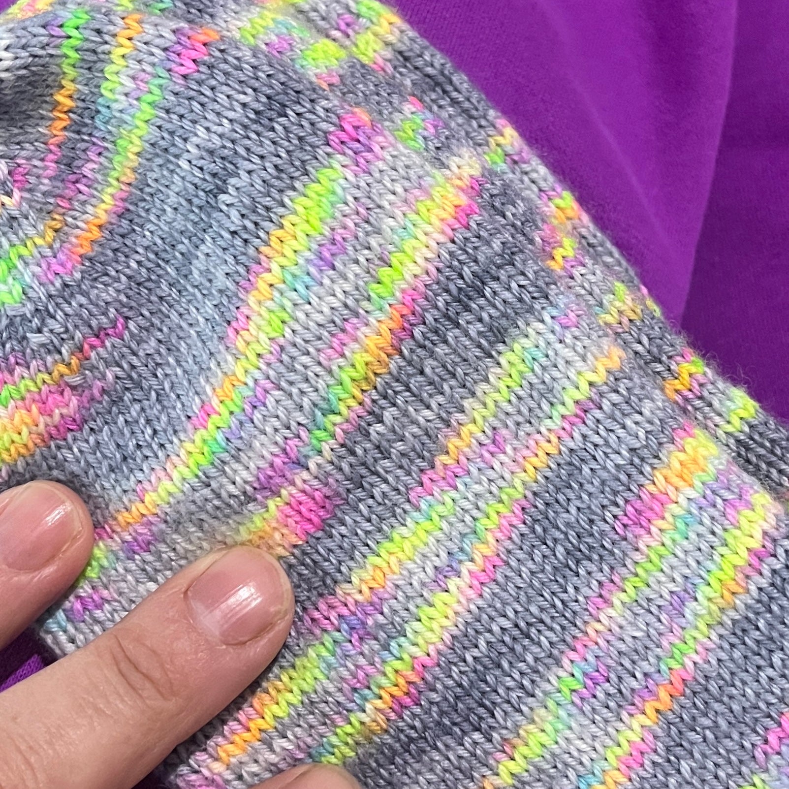 Hand knit socks using Australian hand dyed yarn