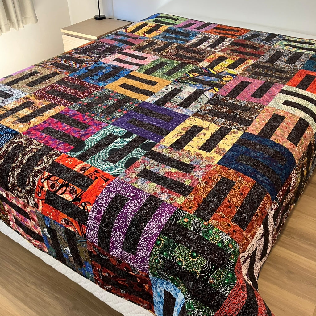 handmade patchwork quilt australia - queen sized
