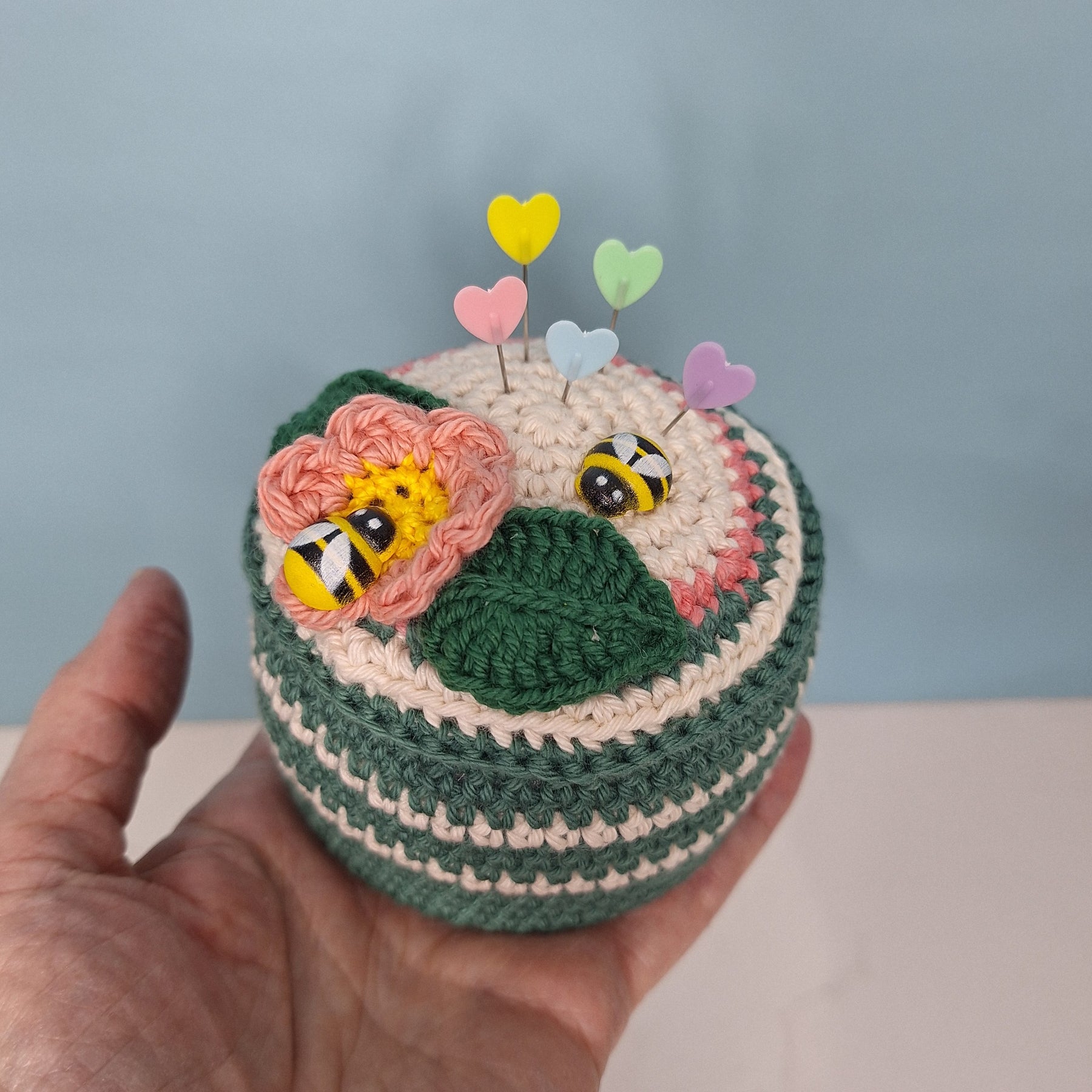 Heirloom  Handmade Crocheted Pin Cushion