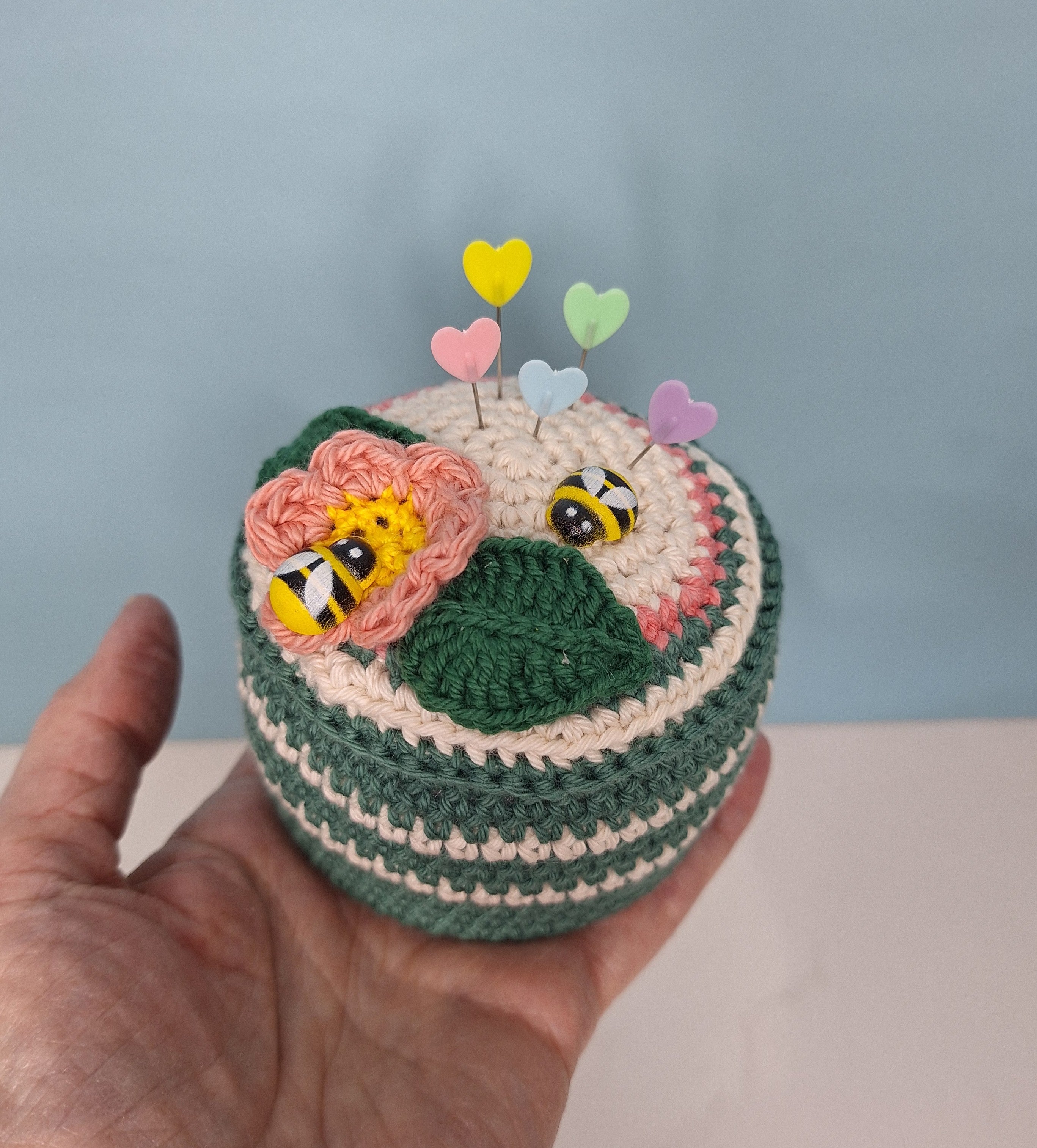 Heirloom  Handmade Crocheted Pin Cushion