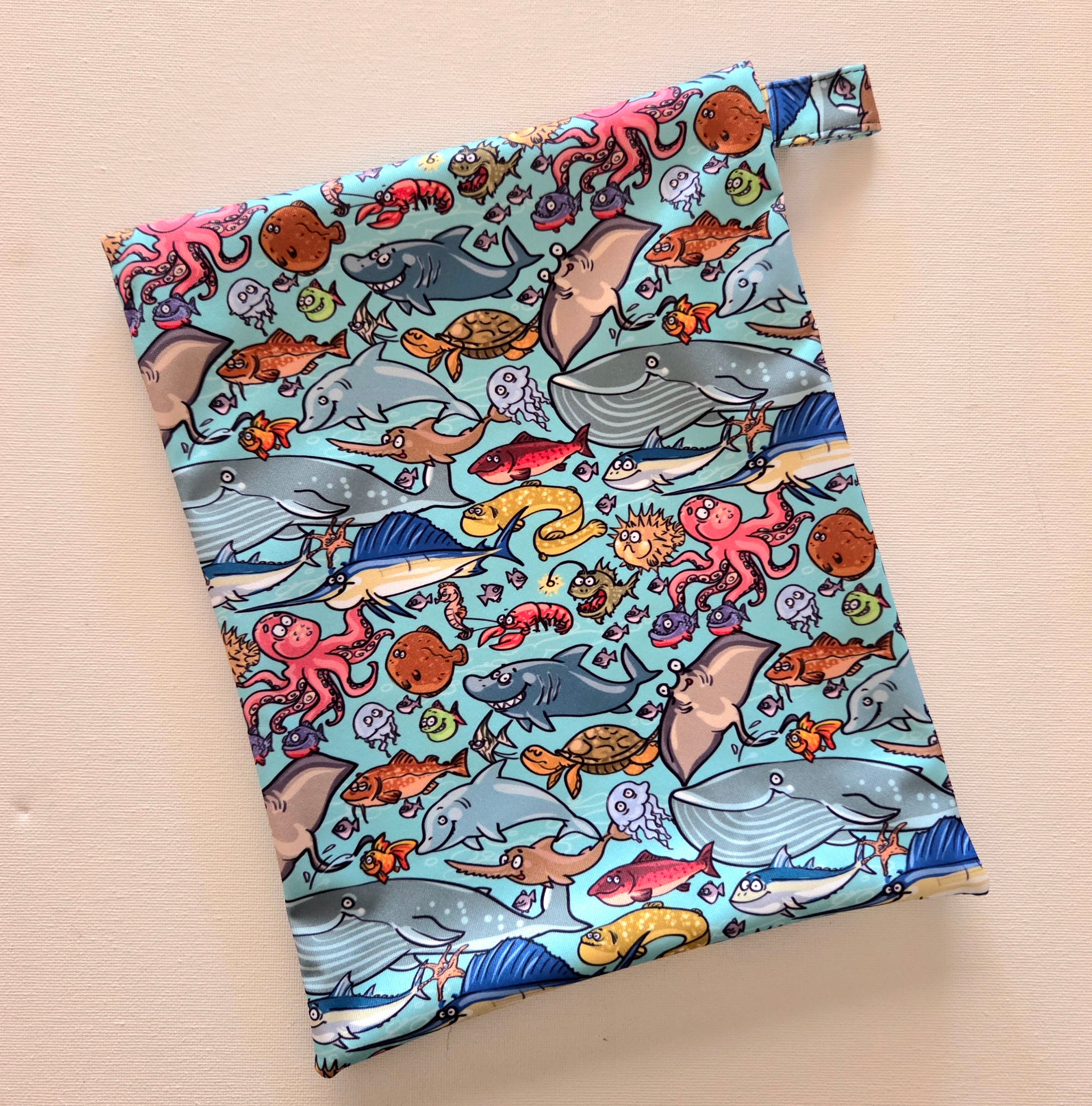 Medium Wet Bag in Colourful Fish Fabric