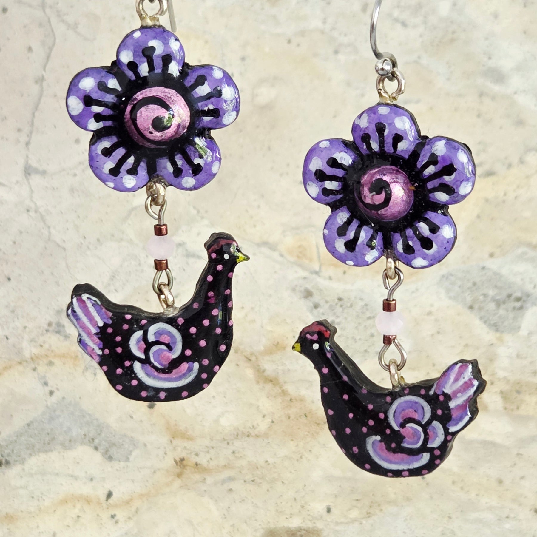 Funky Chicken Earrings